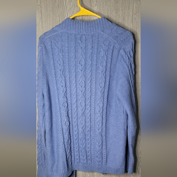 L.L. Bean Cable Sweater Cardigan - Picture 4 of 5